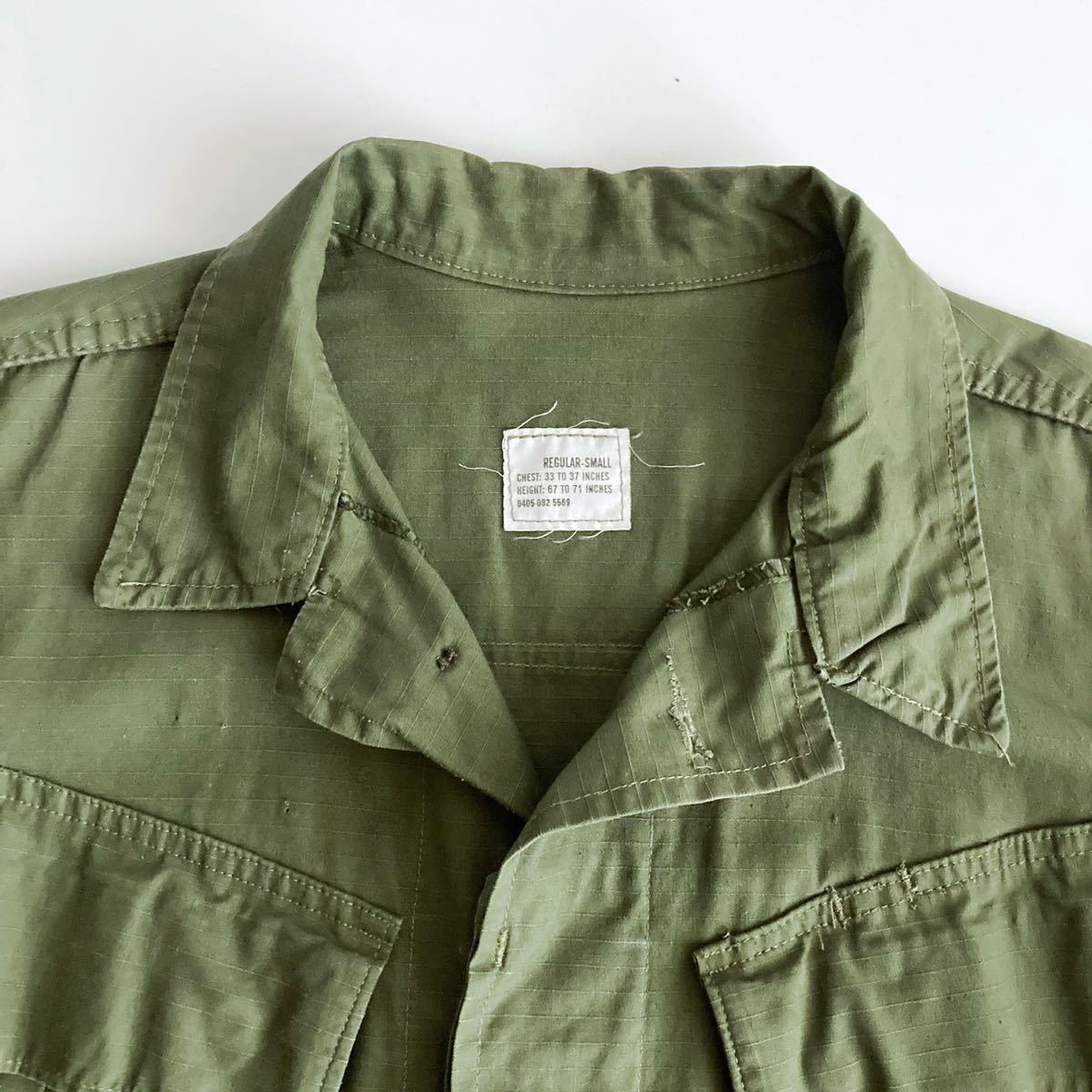 60s 米軍実物 ジャングルファティーグ ジャケット 4th リップストップ 60's【ビンテージ】【米軍実物】リップストップ【ジャングル