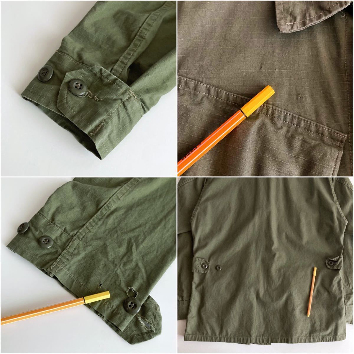 60s U.S.ARMY 米軍 実物 ジャングルファティーグ リップストップ 
