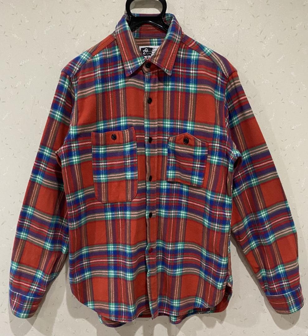 ＊エンジニアドガーメンツ ENGINEERED GARMENTS ネペンテス チェック ガチャポケ ネルシャツ トップス アメリカ製 S　　　　 BJBA.AA