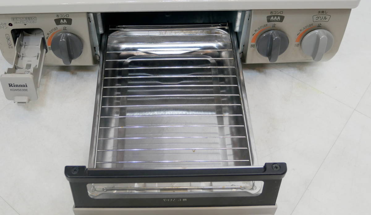 ★送料無料(R404-B92)Rinnai/リンナイ ガスコンロ 都市ガス 右強火力 15年製 KGM563BER ガスコンロ 0209-04 ガスコンロ☆リンナイ☆2019年製☆都市ガス☆右強火 2020年製 KG34NBK 都市ガス