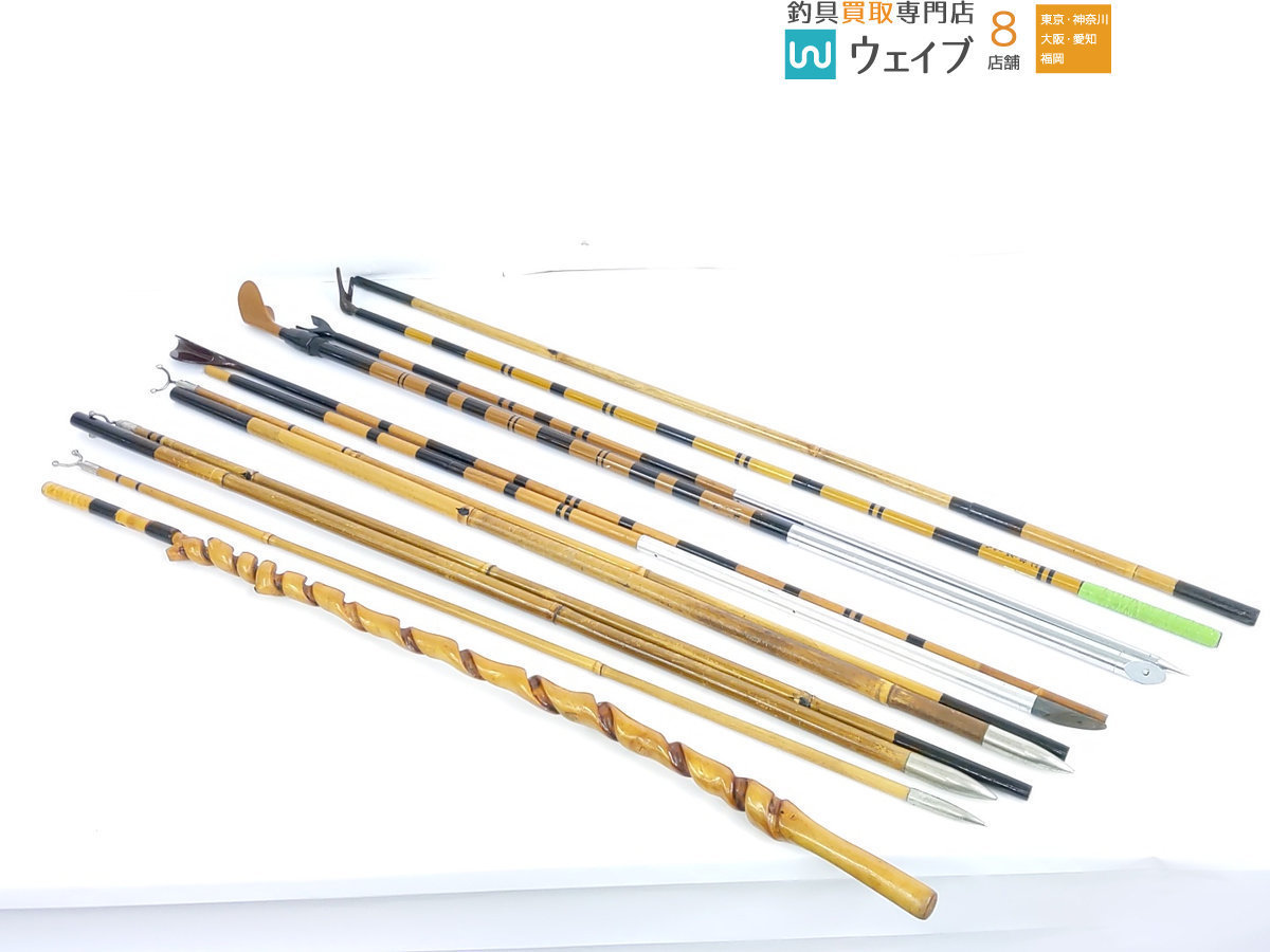 スズミ 写楽 粋月 竿掛 他 竹製 カーボン製 竿掛け 玉の柄 など 9本セット ジャンク品 ヘラブナ竿 売買されたオークション情報 Yahooの商品情報をアーカイブ公開 オークファン Aucfan Com