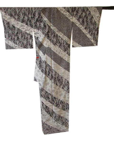 透かし織り 縦絽 訪問着 -白地 訪問着の中古品・新品・未 ◇kimono+one 