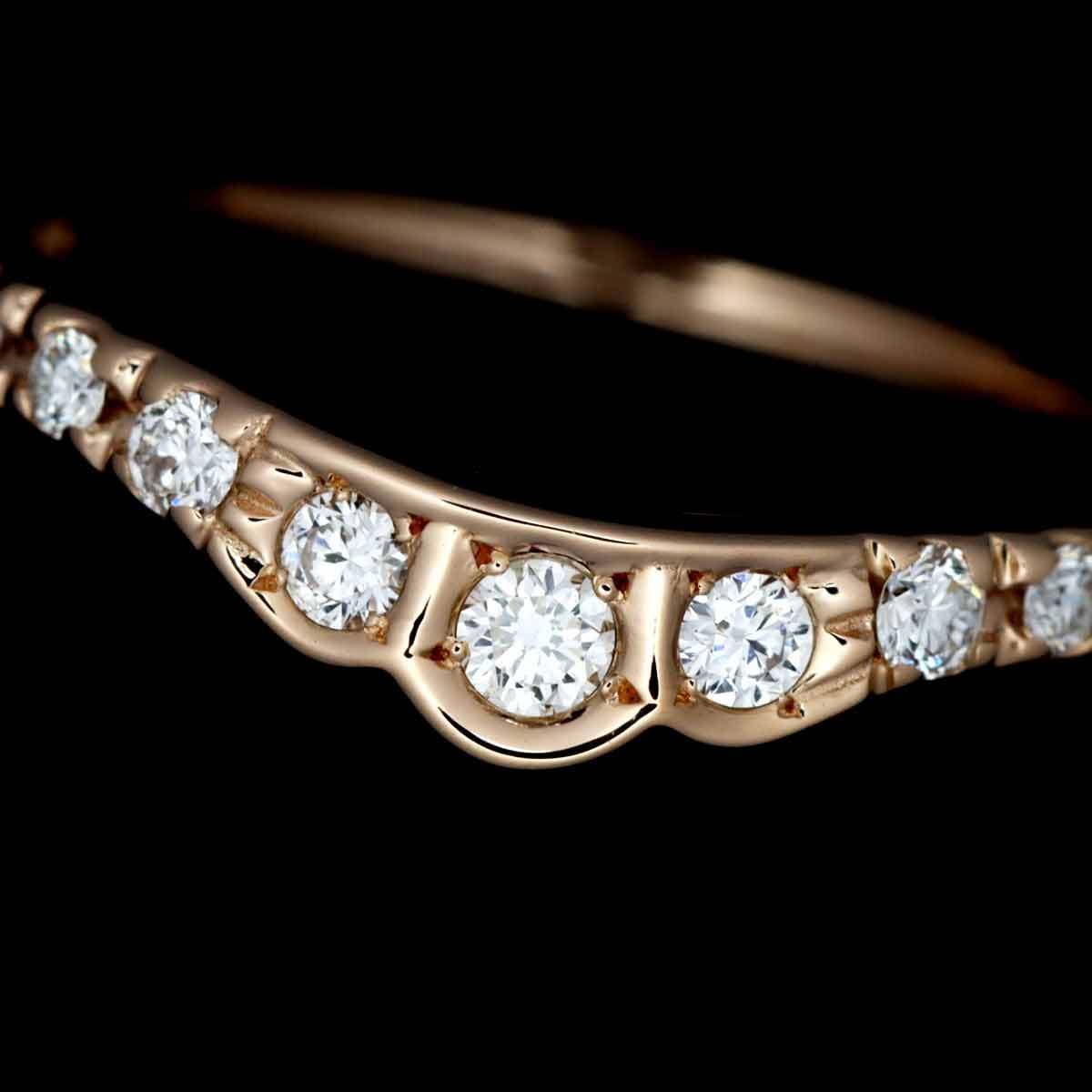 スタージュエリー Star Jewelry 6号 リング ダイヤ 0.12ct K18 PG 