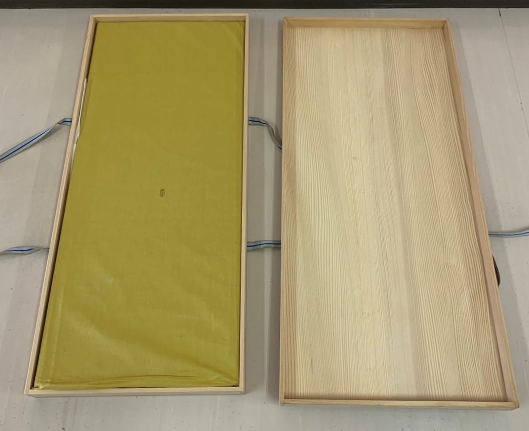 骨董】川端近左 作 利休形 真塗 風炉長板 共箱 煎茶道具 茶道具 茶道具
