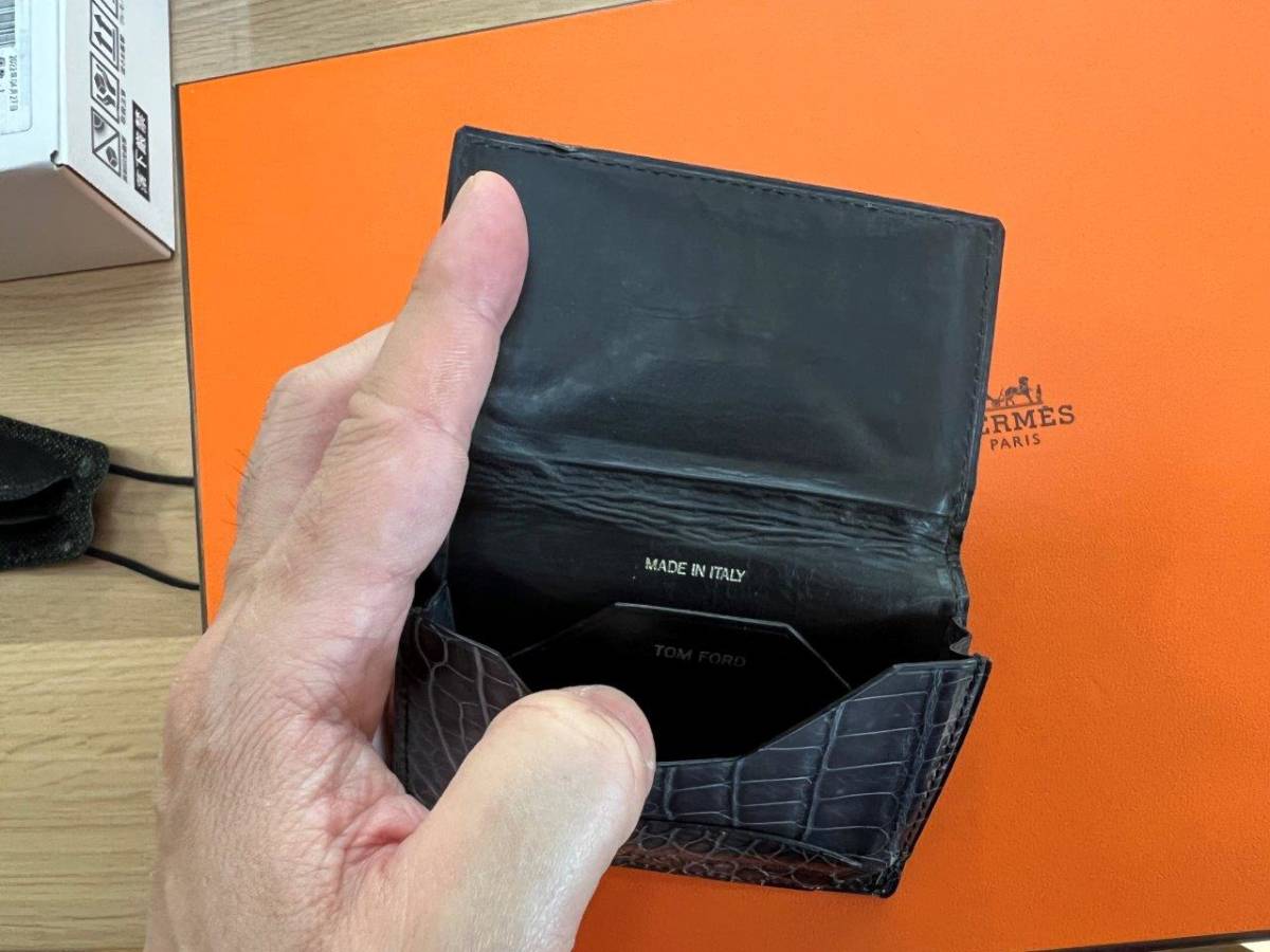 TOM FORD トムフォード クロコダイル アリゲーター 名刺入れ カード