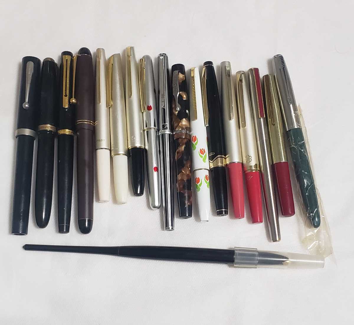 万年筆 14K ペン先 まとめて PARKER 18K PLATINUM など パイロット 3本 