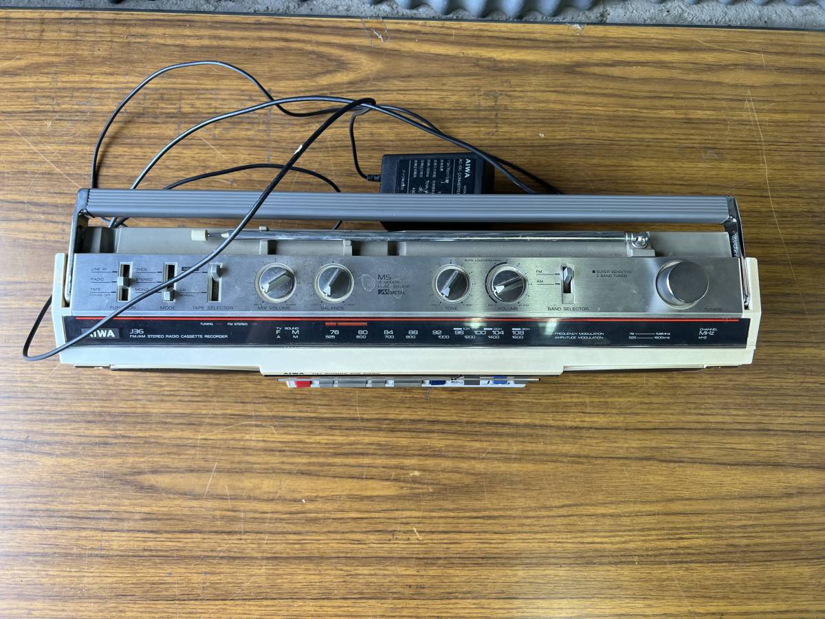 AIWA アイワ CS-J36 FM/AM ステレオラジオカセットレコーダー ラジカセ