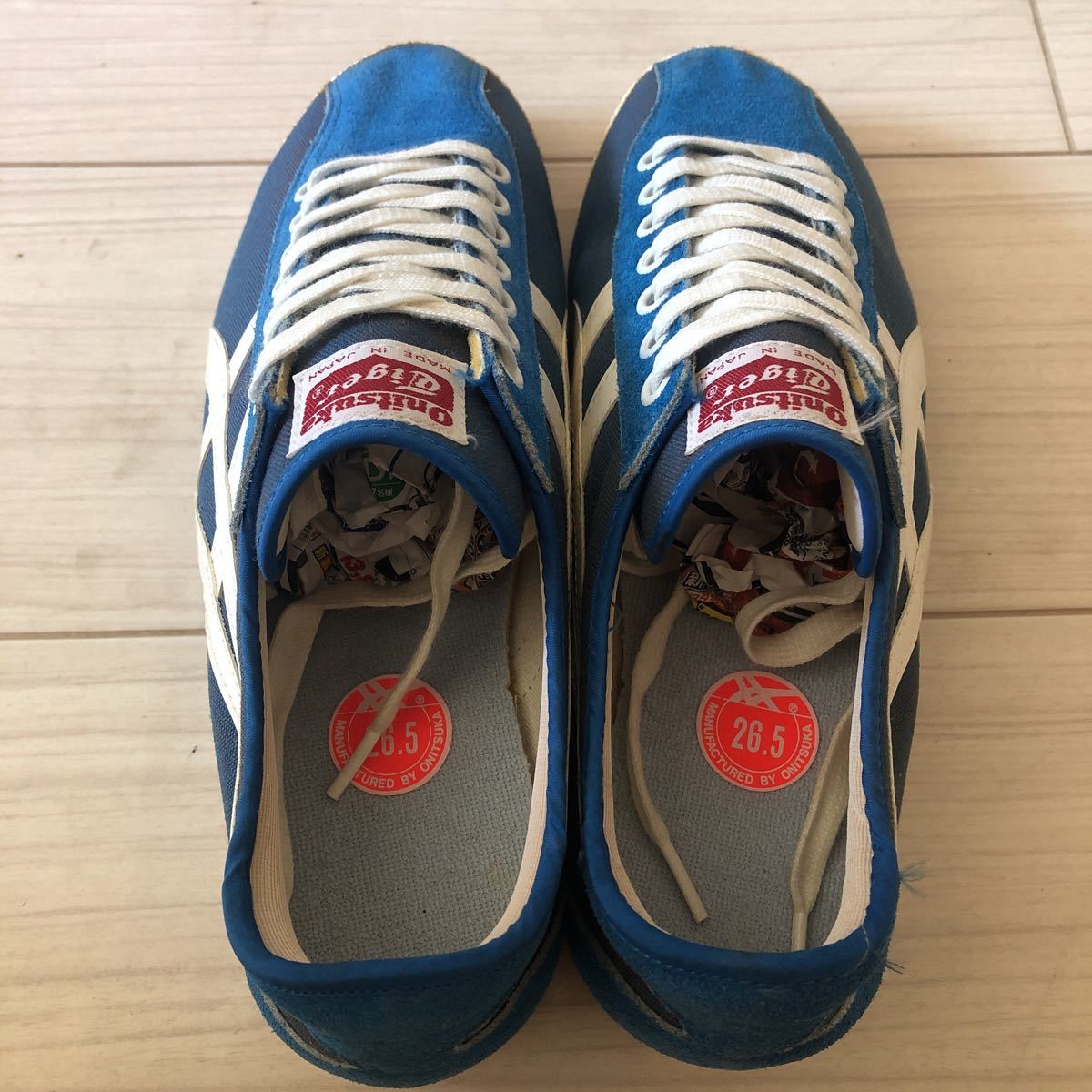 デッドストック 70's Onitsuka Tiger オニツカタイガー トレッカーCA-55 トレーニングシューズ 26.5㎝ ブルー×ホワイト 日本製ビンテージ オニツカタイガー デッドストック 70年代 OnitsukaTiger スニーカー stock