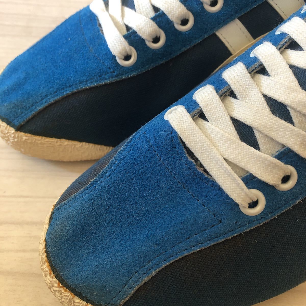 デッドストック 70's Onitsuka Tiger オニツカタイガー トレッカーCA-55 トレーニングシューズ 26.5㎝ ブルー×ホワイト 日本製ビンテージ オニツカタイガー デッドストック 70年代 OnitsukaTiger スニーカー stock