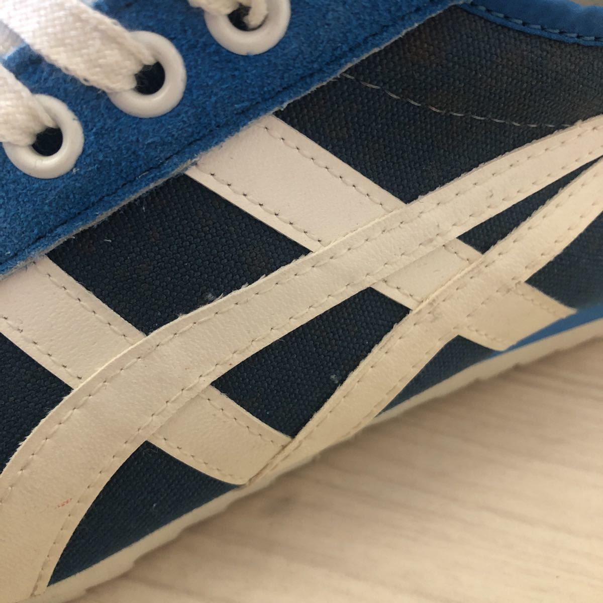 デッドストック 70's Onitsuka Tiger オニツカタイガー トレッカーCA-55 トレーニングシューズ 26.5㎝ ブルー×ホワイト 日本製ビンテージ オニツカタイガー デッドストック 70年代 OnitsukaTiger スニーカー stock