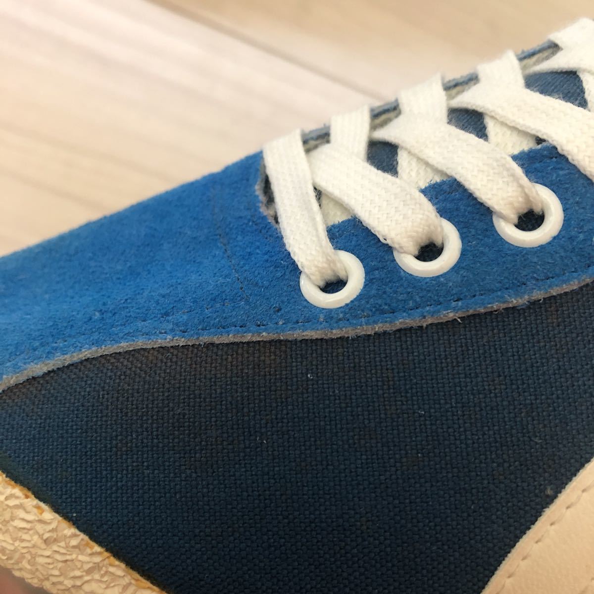 デッドストック 70's Onitsuka Tiger オニツカタイガー トレッカーCA-55 トレーニングシューズ 26.5㎝ ブルー×ホワイト 日本製ビンテージ オニツカタイガー デッドストック 70年代 OnitsukaTiger スニーカー stock