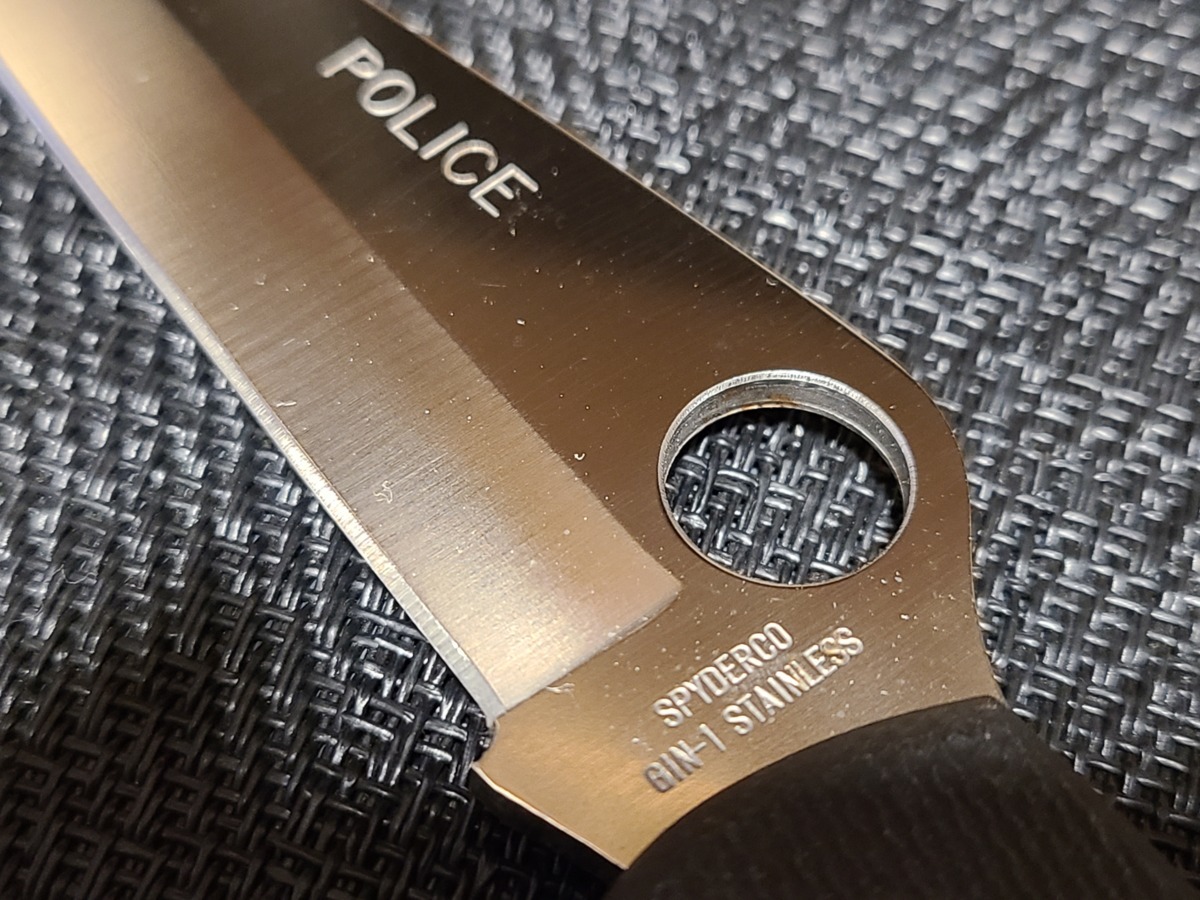 SPYDERCO POLICE GIN-1 STAINLESS SEKI-CITY フォールディング SPYDERCO POLICE GIN-1 STAINLESS SEKI-CITY フォールディング