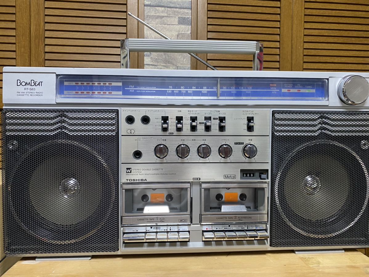 昭和レトロ 東芝 BOMBEAT RT-S84 ラジカセ ※ジャンク品※ 家電
