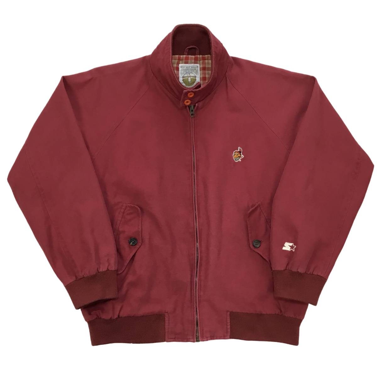 スターター製クーパーズタウンインディアンスドリズラージャケットMバーガンディ