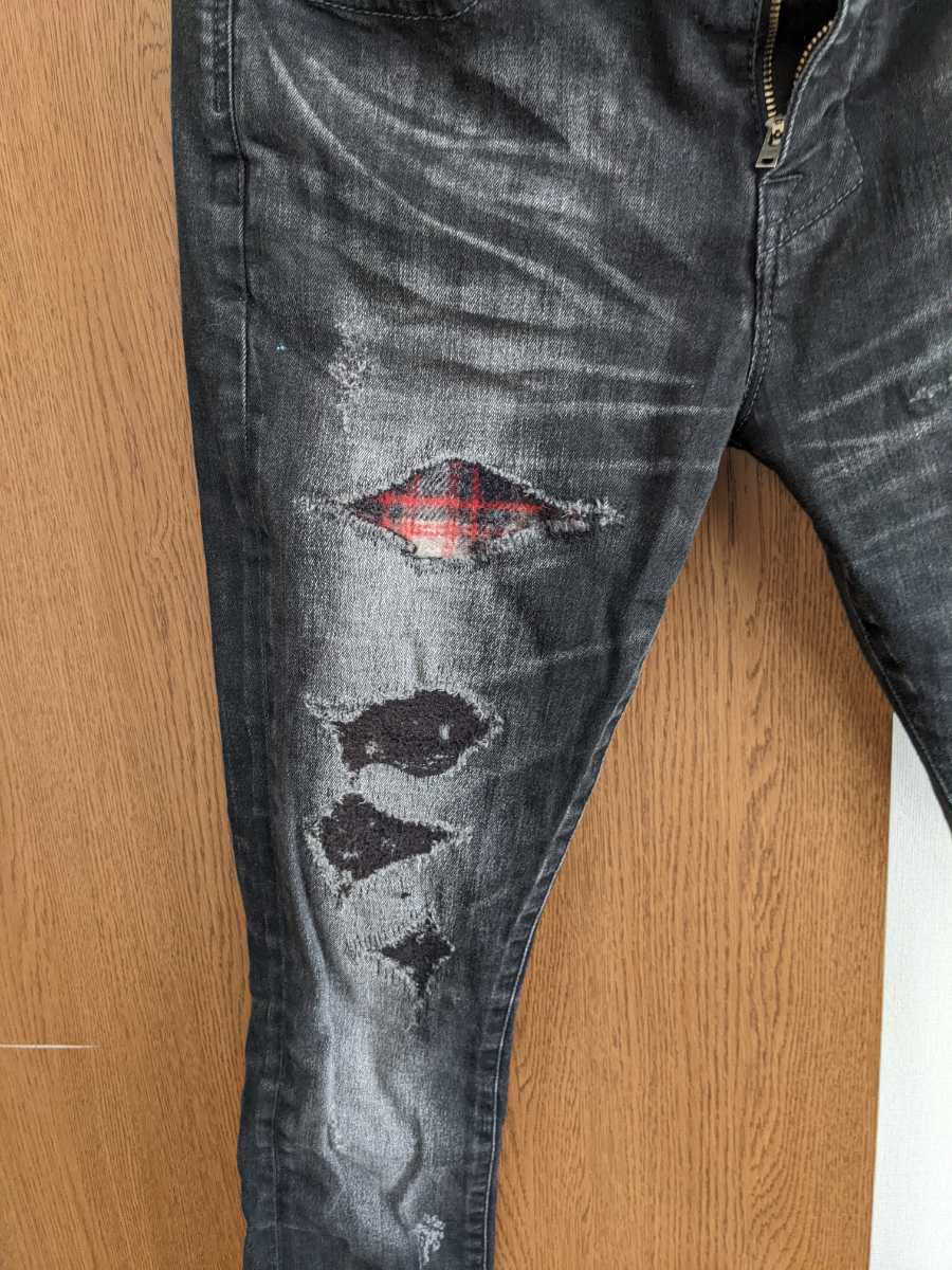 civarize damage skinny denim ブラック シヴァーライズ CIVARIZE ブラック ダメージ スキニー ジーンズ デニム