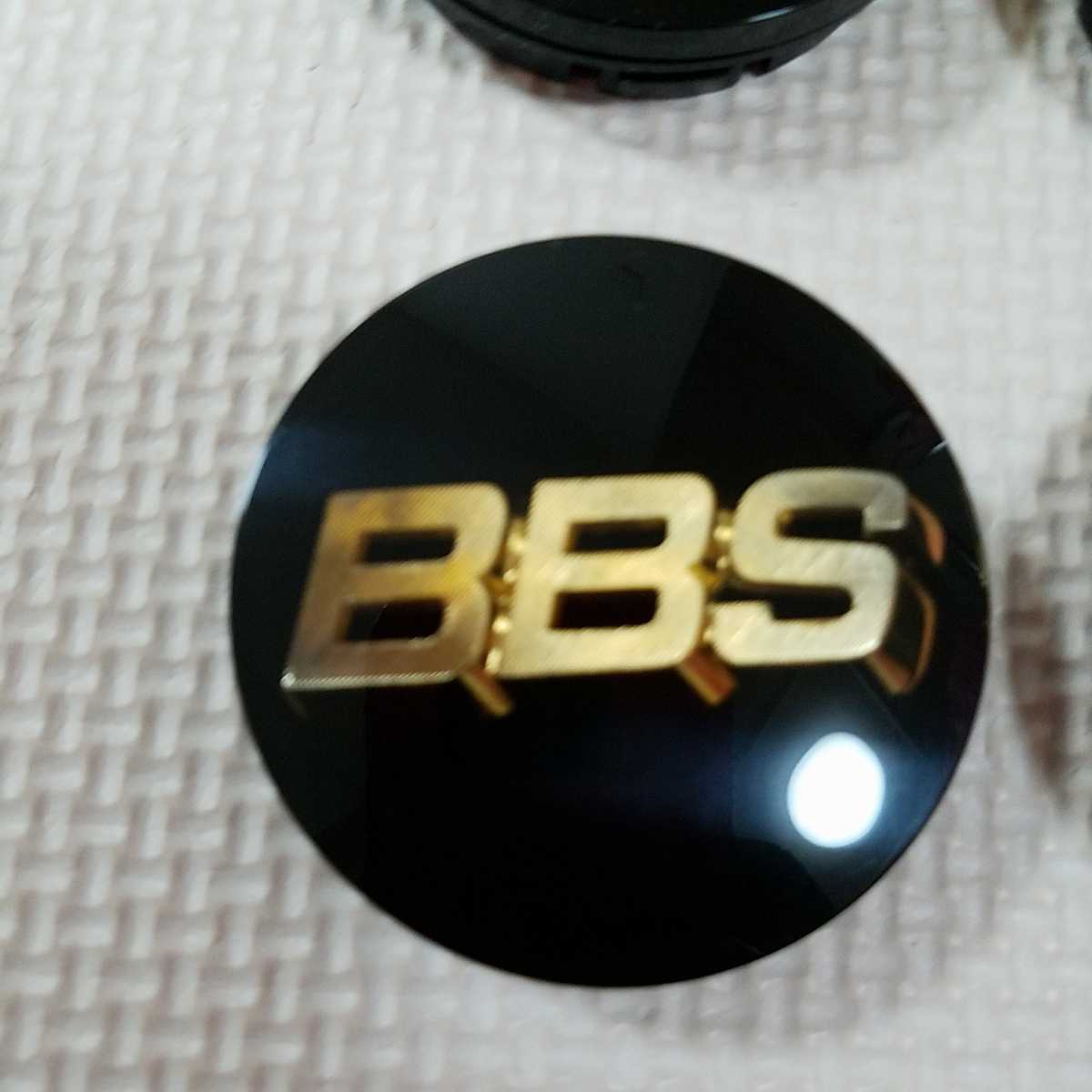 BBS センターキャップ ホイールキャップ ブラックゴールド 新品4個 