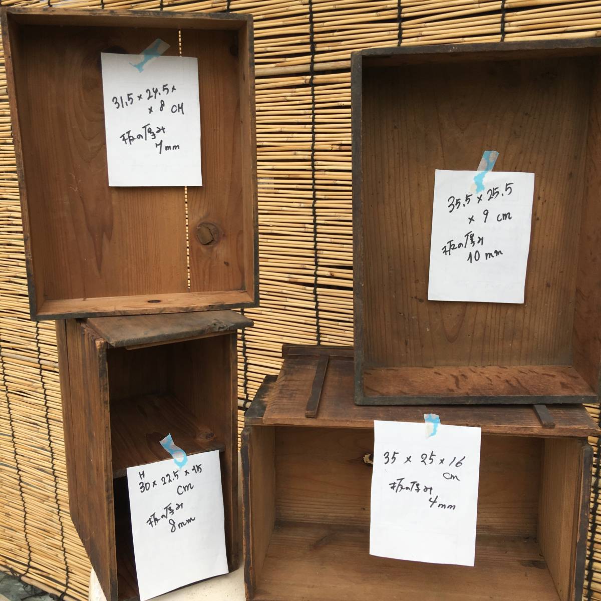 売り切り!和物木箱ガーデンコンテナ キッチン収納ディスプレイ 売り切り!和物木箱ガーデンコンテナ キッチン収納ディスプレイ