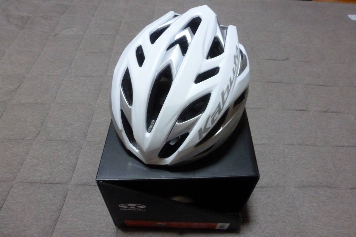 OGK KABUTO VOLZZA ヴォルツァ L/XL(59-61cm) ホワイトシルバー 試着 