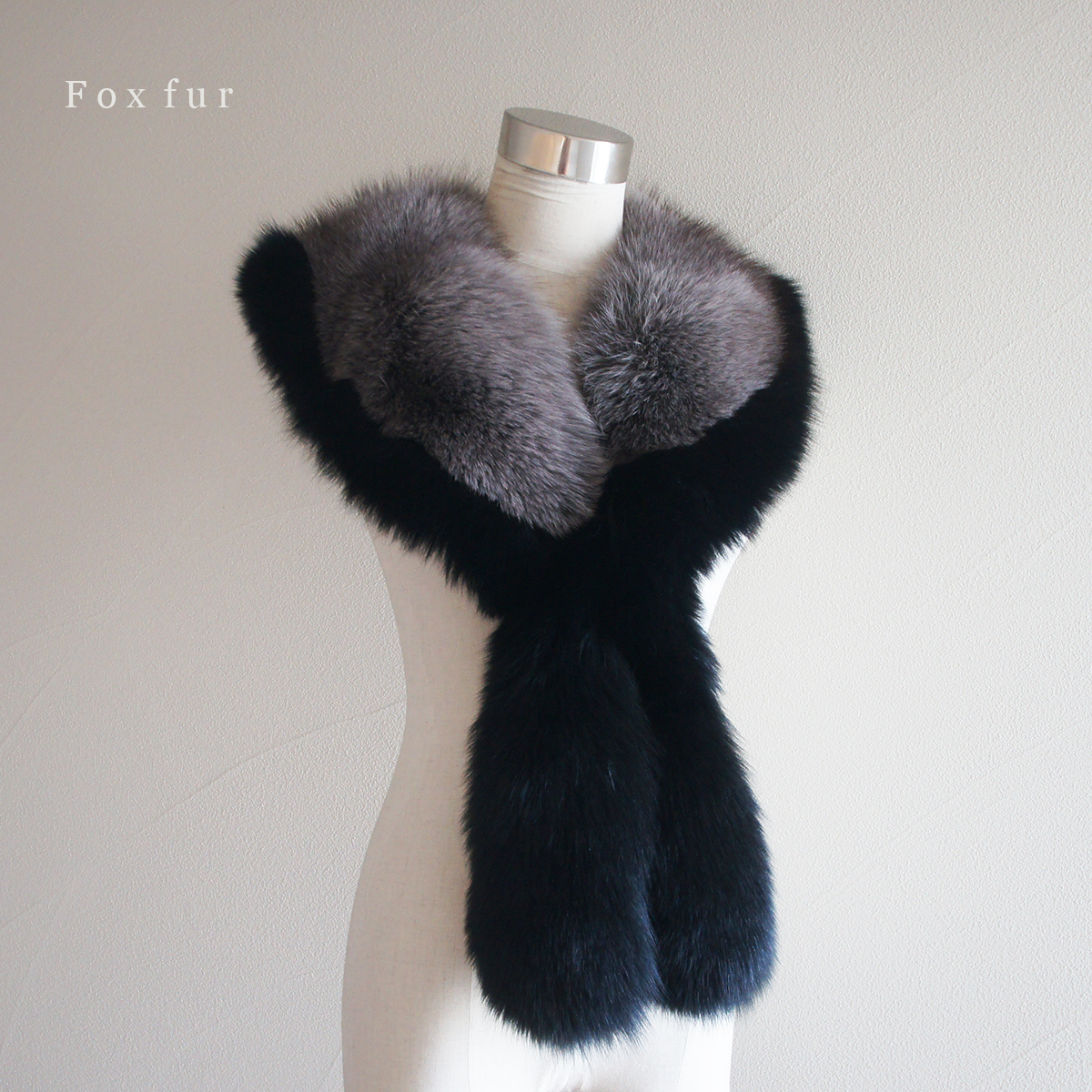 フォックス ファー バイカラー ティペット 毛皮 ストール つけ襟 襟巻 マフラー レディース ファッション ブラック グレー 黒 狐 フォックス 売買されたオークション情報 Yahooの商品情報をアーカイブ公開 オークファン Aucfan Com
