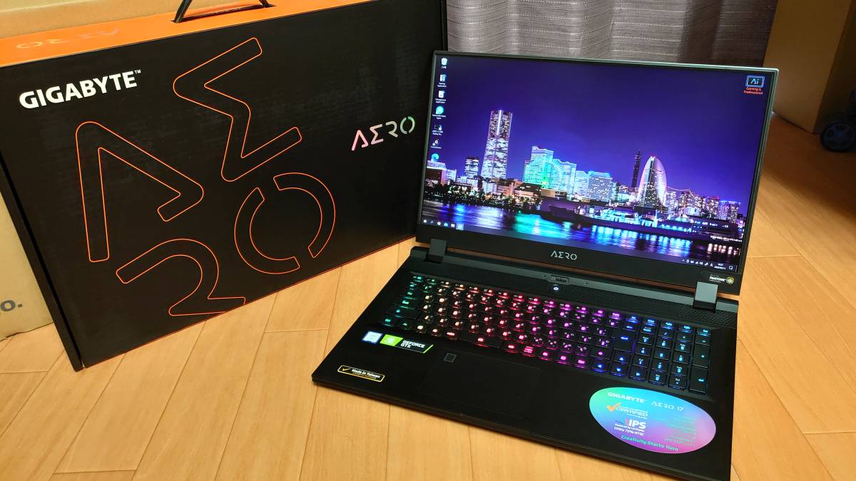 箱付美品/ゲーミングノート/Gigabyte Aero 17/17.3インチ/Core i7 