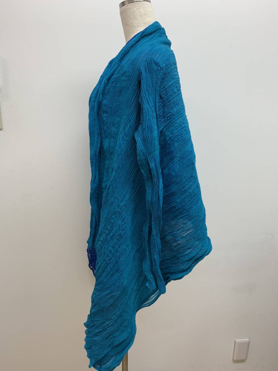 美品　イッセイミヤケ FETEフェット プリーツ ロングカーディガンワンピース 699☆ISSEY MIYAKE FETE イッセイミヤケ フェット☆プリーツ ロング