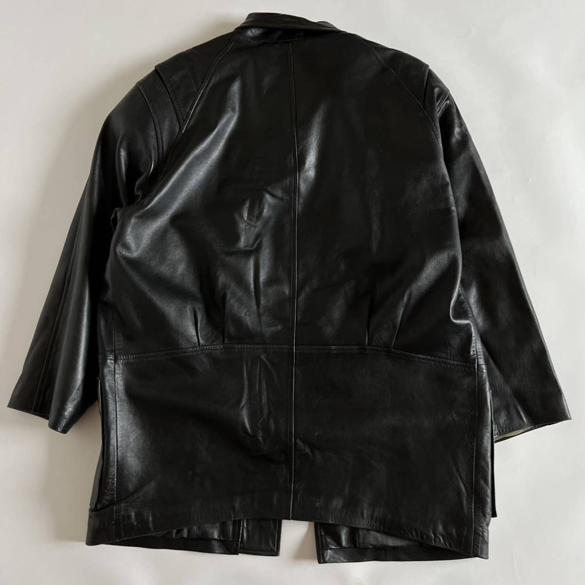 定価15万超美品 LANVIN 高級ラムレザージャケット イタリア製