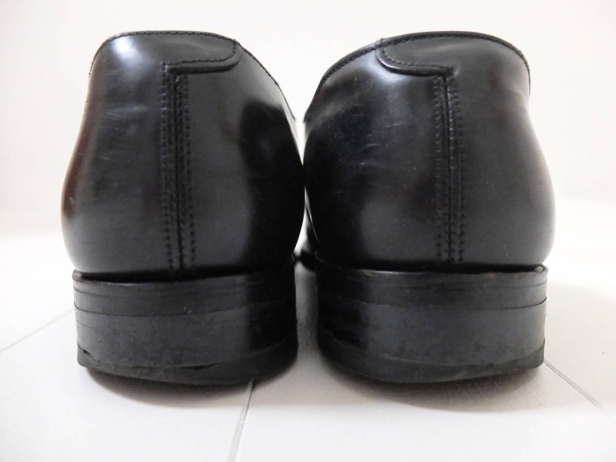 サンダース　ブラックスリッポン　SANDERS　7 1/2　イギリス製　黒　MADE IN ENGLAND　２６cm／検　チャーチ、トリッカーズ等お好きな方へ SANDERS サンダース メンズ ノーレースシューズ サイズ7 B.G.S