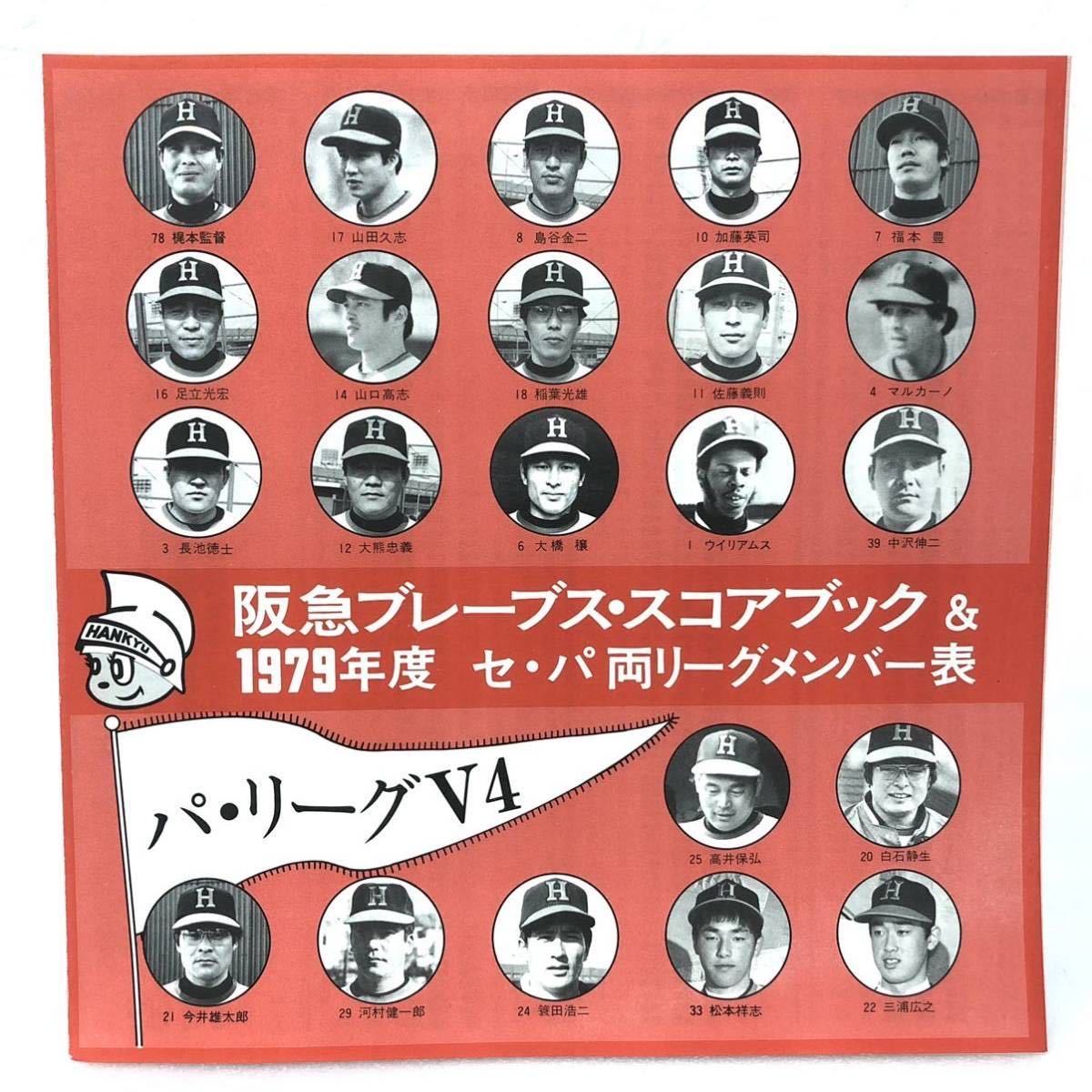 希少 当時物 阪急ブレーブス 1979 イヤーブック Hankyu Braves