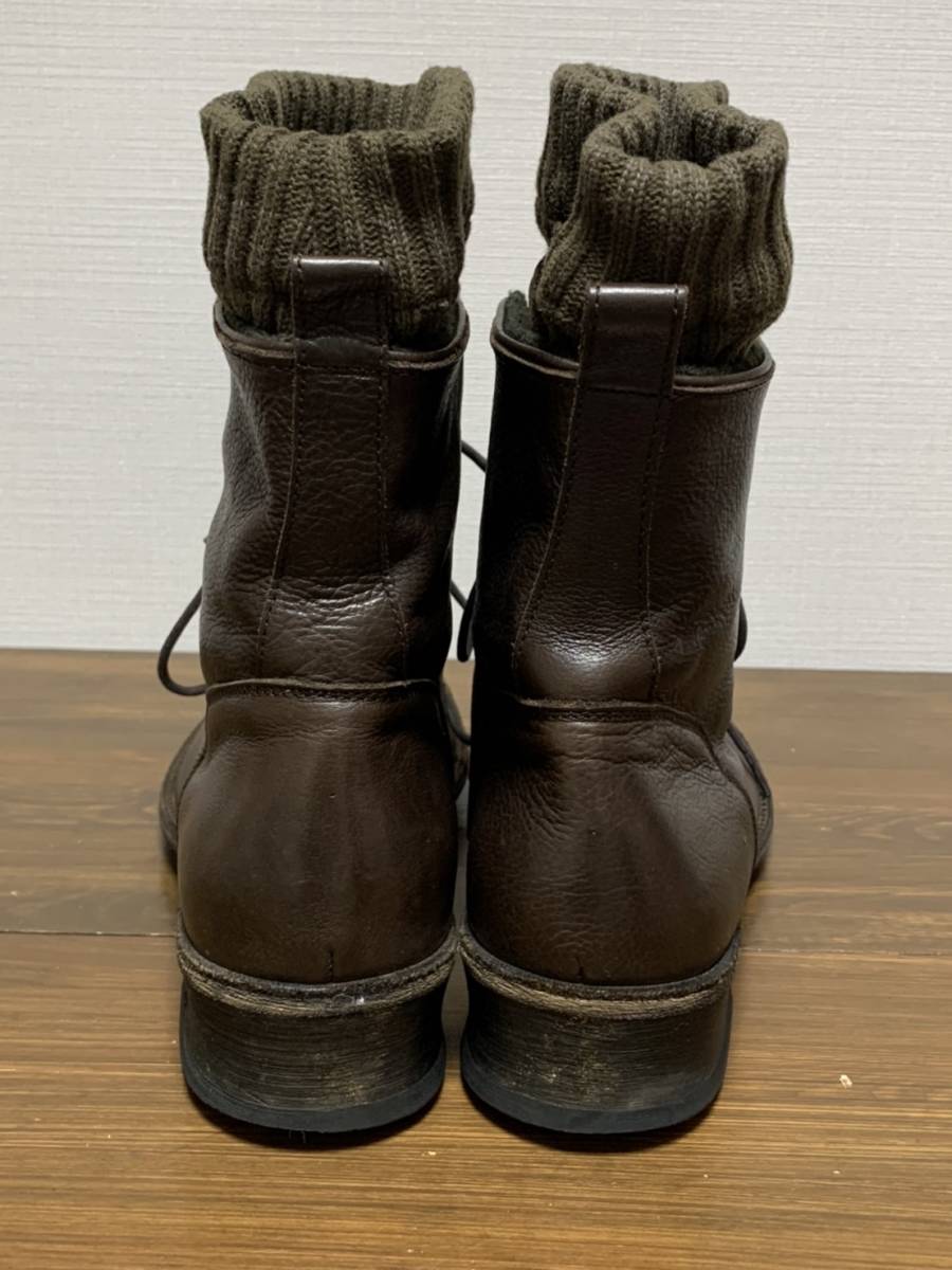 alfredoBANNISTER] レイヤード ニットヒールブーツ 44 ブラウン