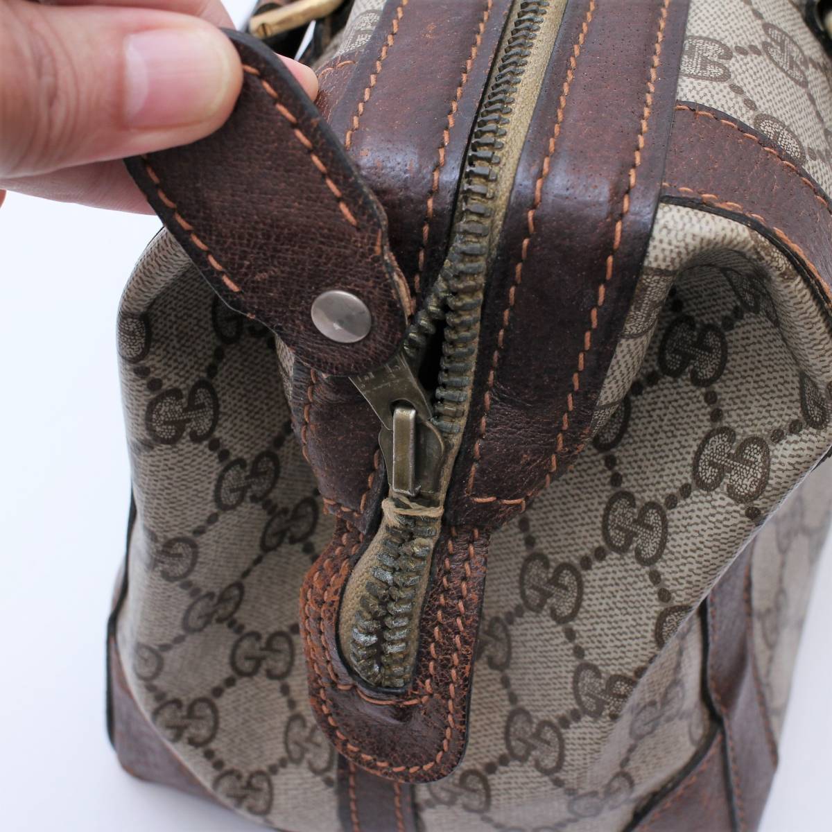 オールドグッチ GUCCI ヴィンテージ 70年代ロゴ シェリーライン ミニ