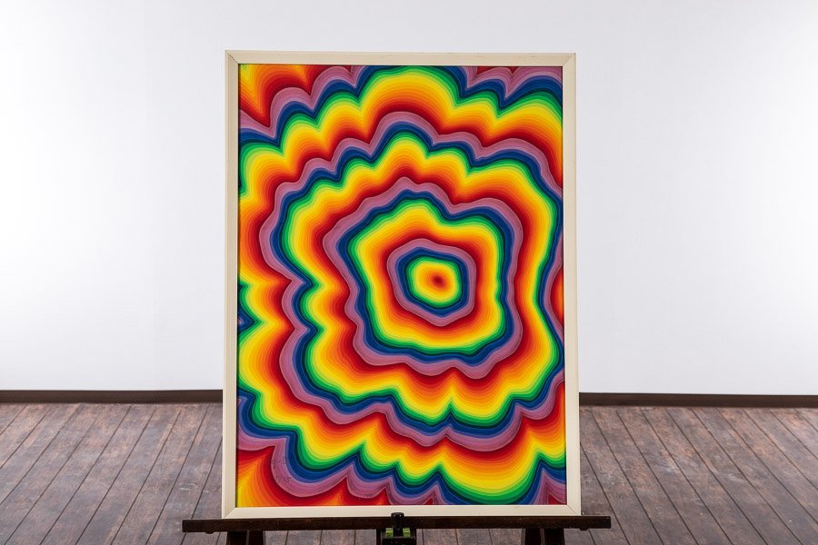 低価，大得価 靉嘔 あい おう Ay-O Pat Pat Pat A 53/55 ガラス板 額装 紙箱 S921 絵画 インテリア 芸術 美術 抽象画(シルクスクリーン)｜売買されたオークション情報、yahooの商品情報をアーカイブ公開 - オークフ シルクスクリーン
