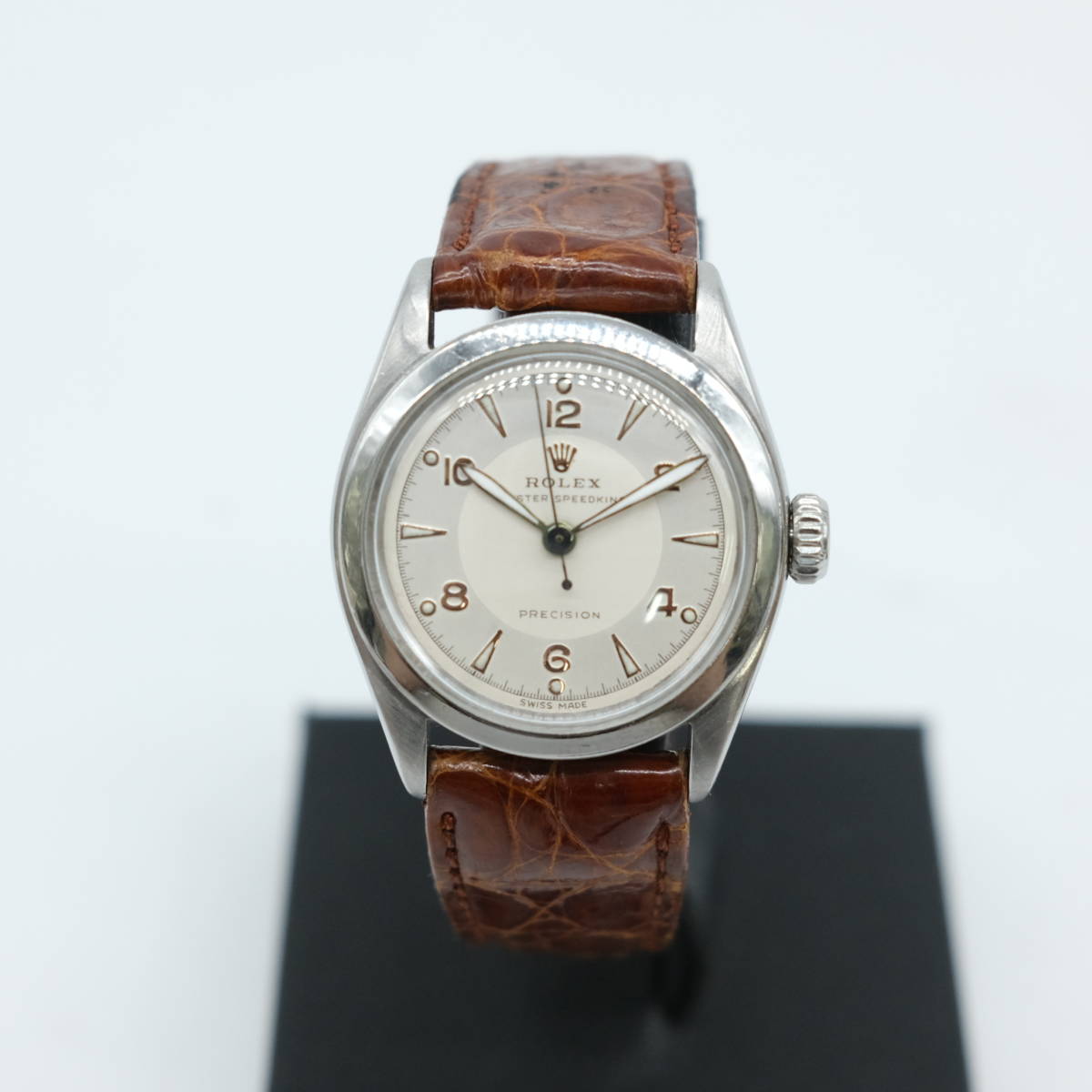 【お値引き】ロレックス Rolex オイスタースピードキング オートマ 手巻き 腕時計 ウォッチ 時計 シルバー アリゲーター 6020