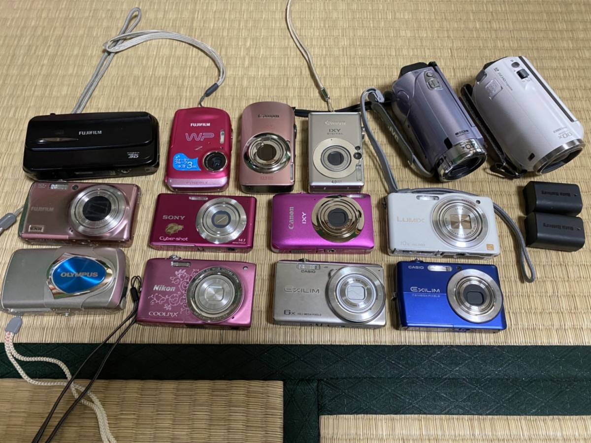 高品質，安い デジタルカメラ ビデオカメラ キャノン 富士フィルム ニコン ソニー オリンパス Casio など 14点セット ジャンク品(富士フイルム)｜売買されたオークション情報、yahooの商品情報をアーカイブ 富士フイルム