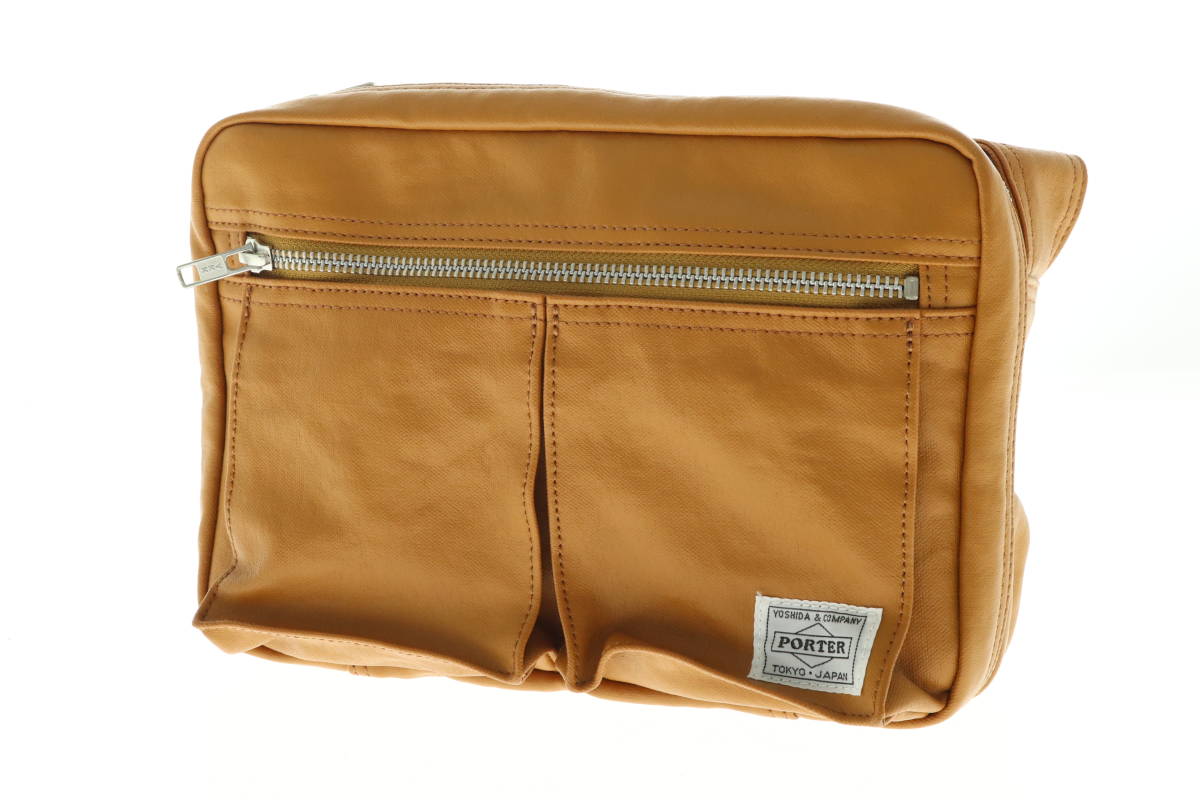 中古》 PORTER フリースタイル ショルダー キャメルカラー 吉田カバン 