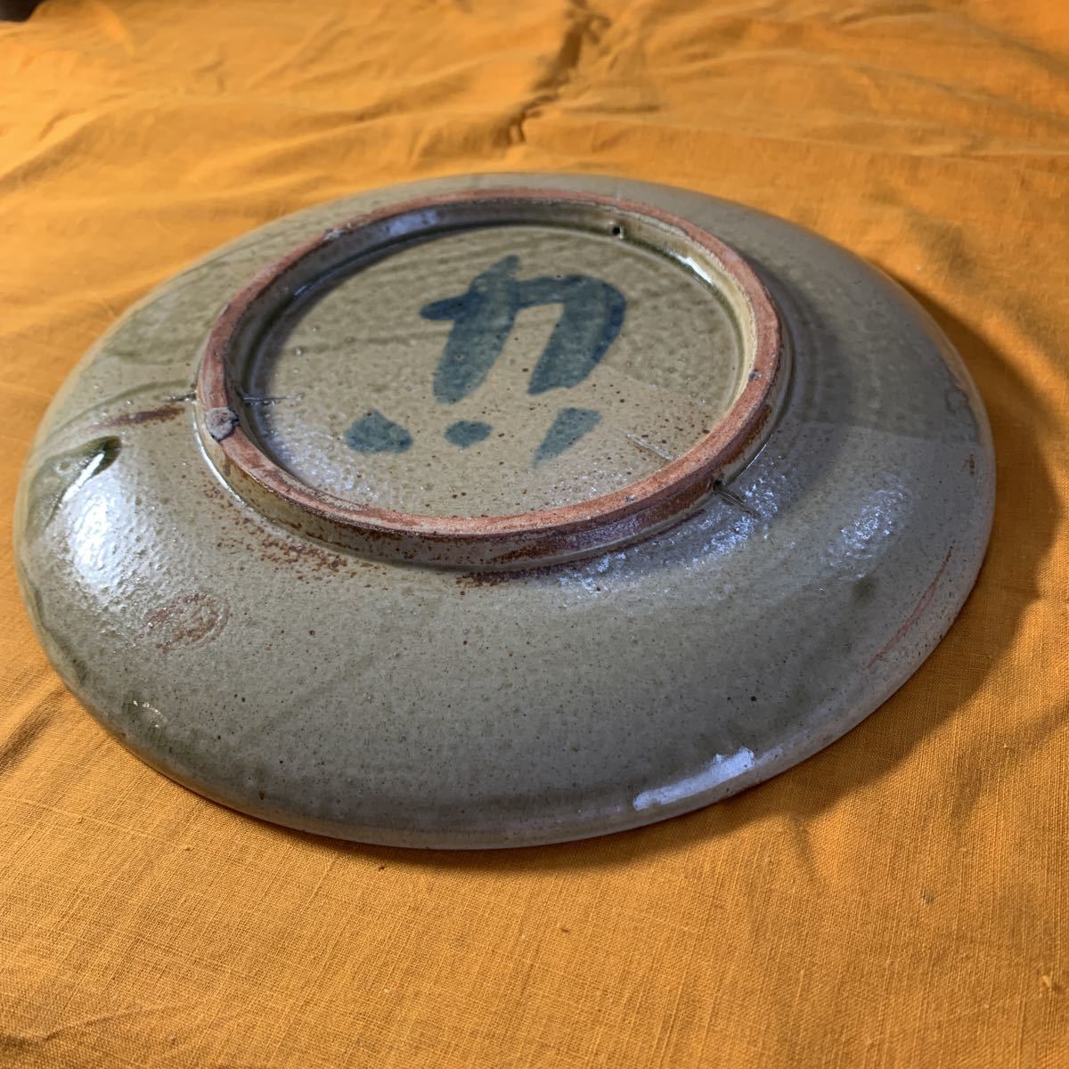 佐藤勝彦 陶器 絵皿 花柄模様 長方形 ゲタ足 サイン有 アンティーク