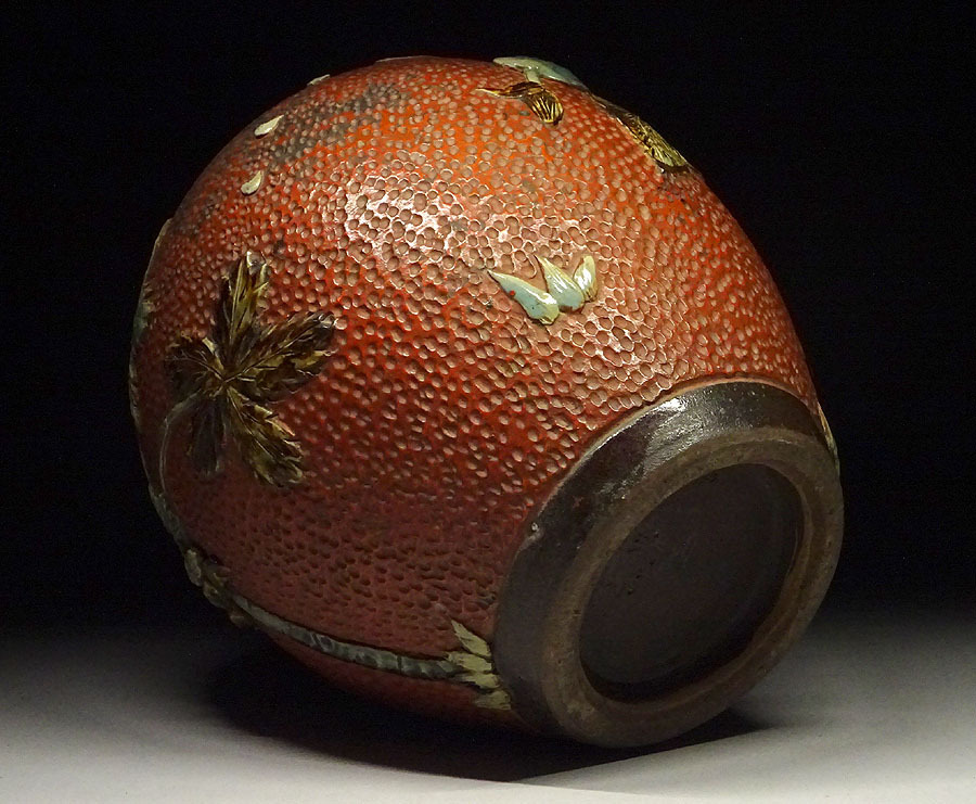 緑屋xt□ 時代物 琉球 壷 花瓶 高約23.5cm 壺屋焼 古琉球 古陶磁 壺 i9