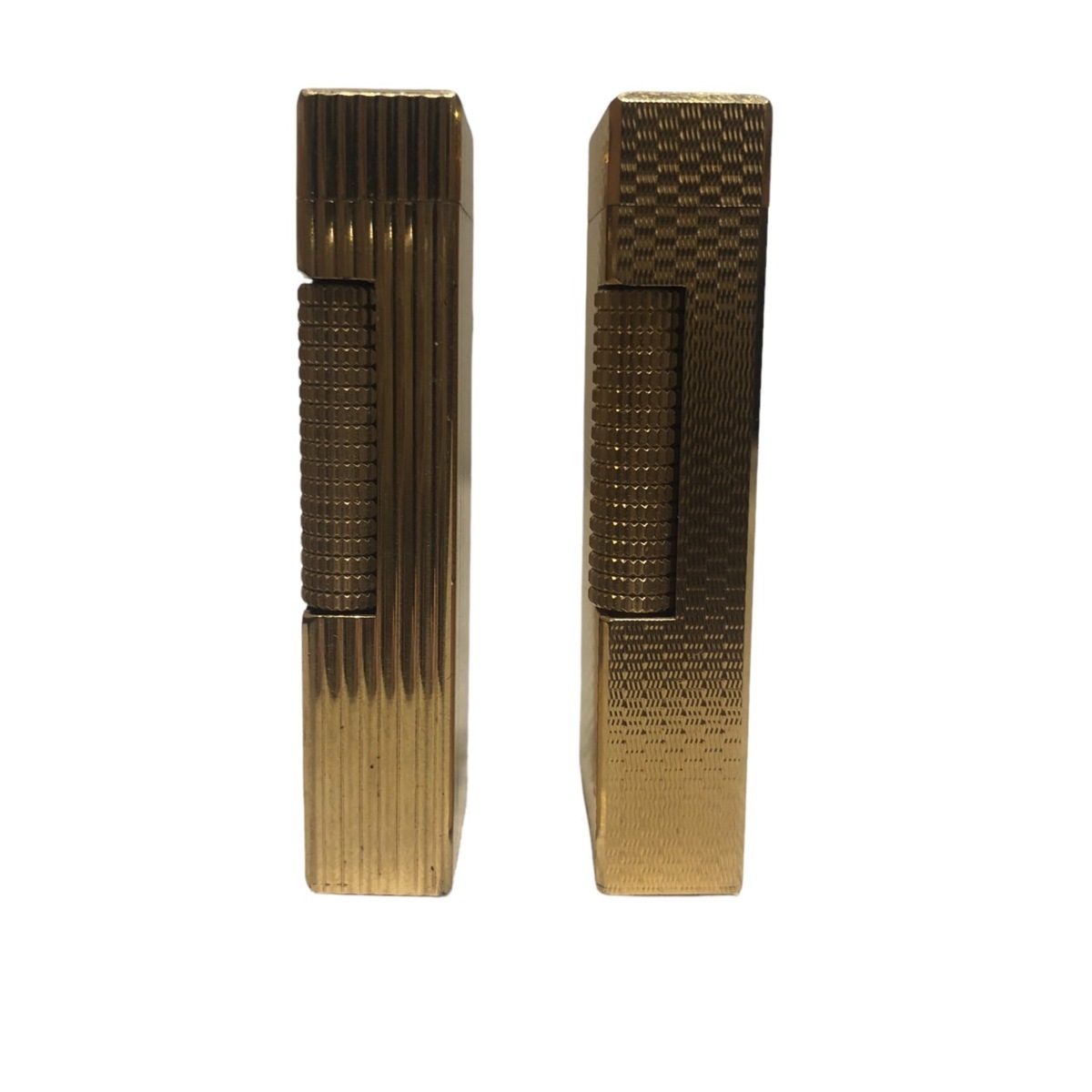ダンヒル dunhill ゴールドカラー ライター 2本セット 着火未確認 