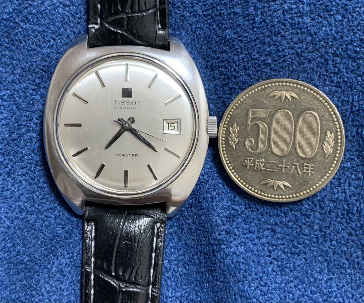 稼働 メンズ 手巻き腕時計 ティソ シースター TISSOT VISO DATE sea 