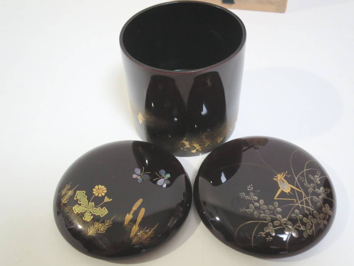 加賀蒔絵師 鈴村清斎 輪島塗 棗 ホーム＆キッチン