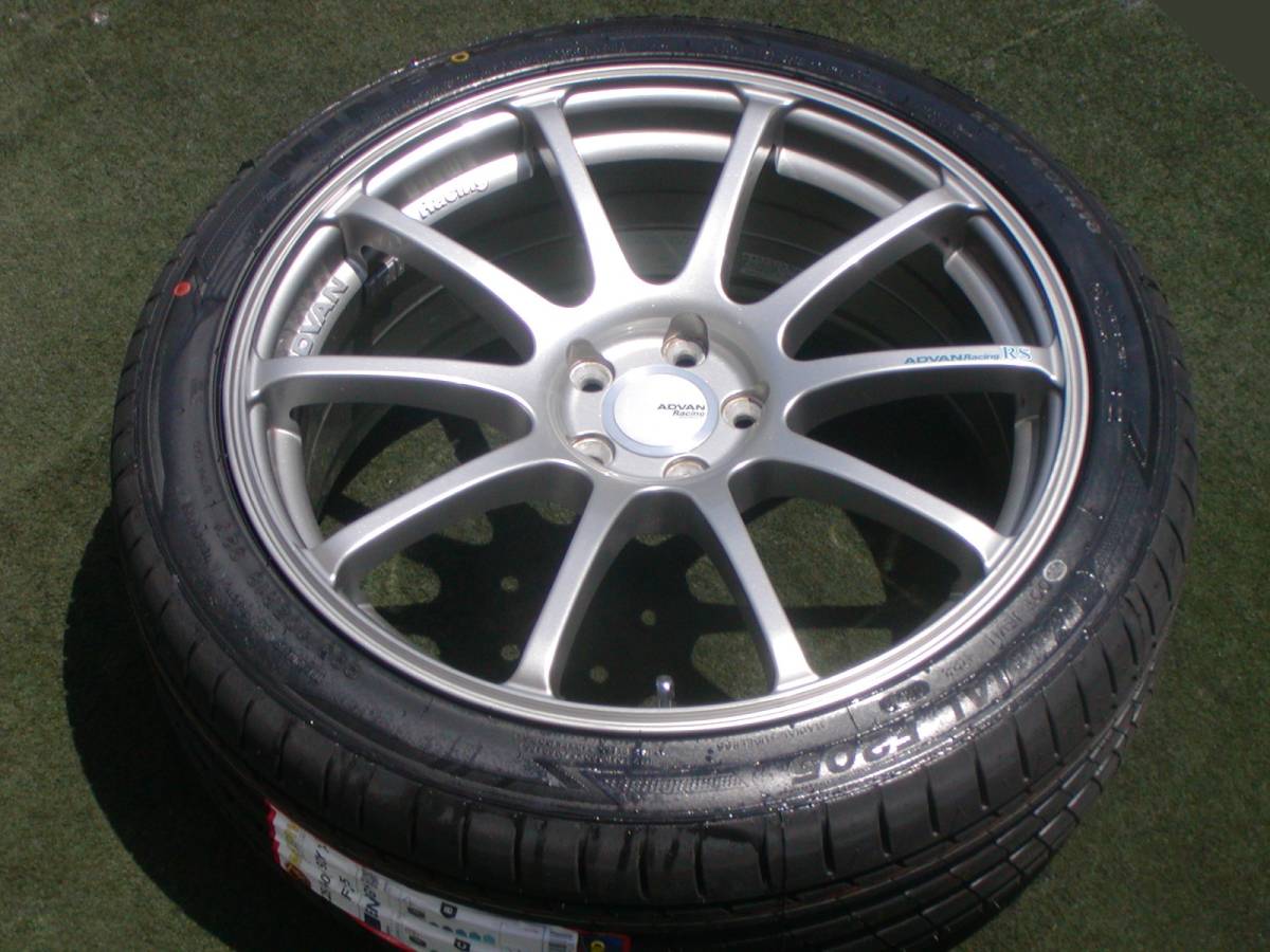 軽量 美品 新品タイヤ アドバン RS 7.5J +48 100-5H 86 BRZ プリウス