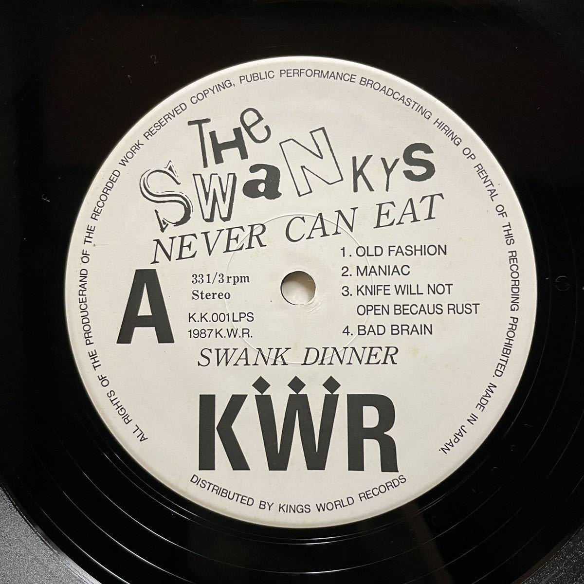 ☆LP☆ステッカー付☆希少☆THE SWANKYS NEVER CAN EAT SWANK DINNER