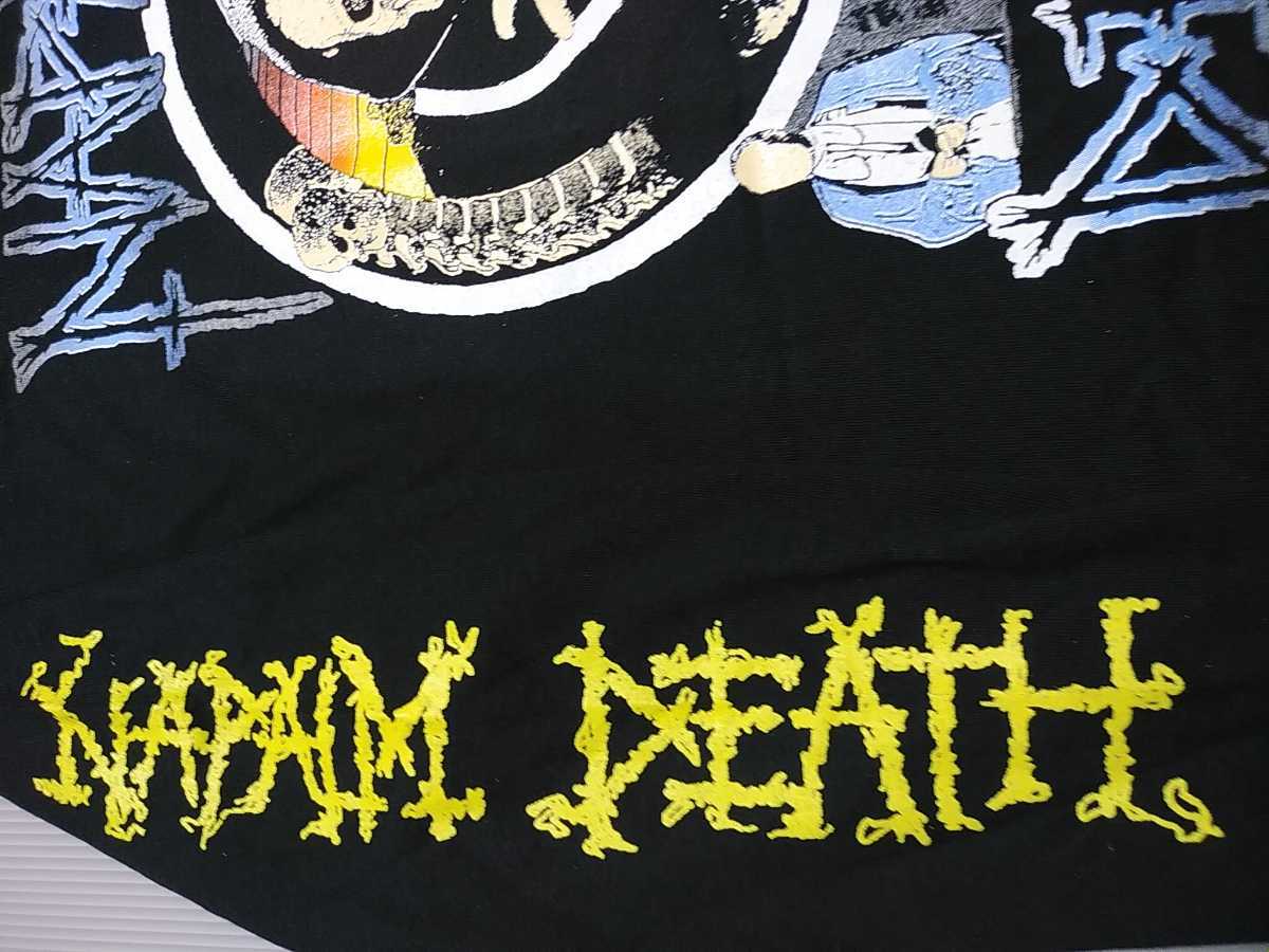 NAPALM DEATH 長袖 Tシャツ US grind crusher tour 1991 黒L ロンT 