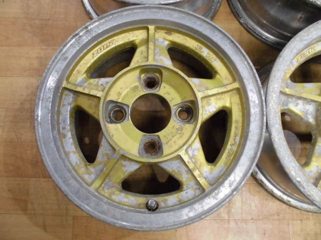 旧車 カスタム 当時物 ブリヂストン zona SPOKE-1 ゴールド ホイール 4 