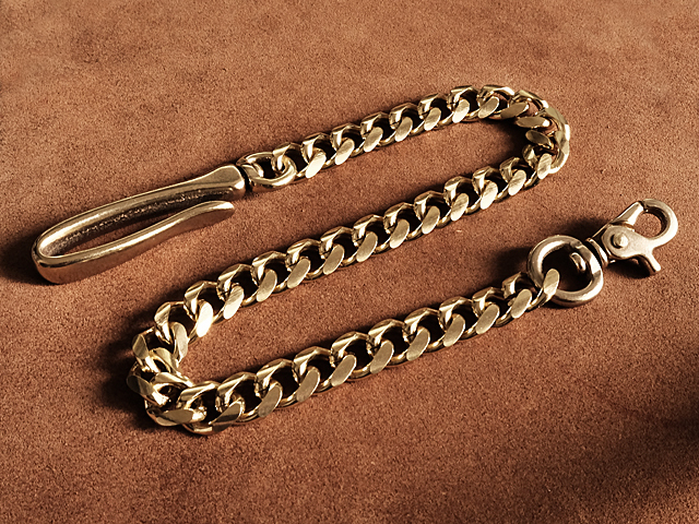 ロング 喜平 : 真鍮ウォレットチェーン [BRASS STORE] 真鍮 ゴールド