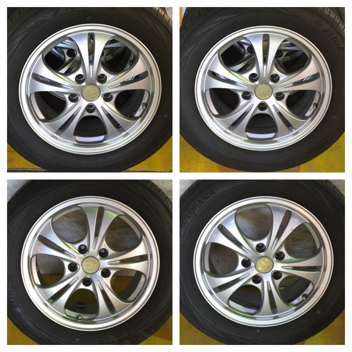 ④ YOKOHAMA BLUEARTH 215/60R16 2018年製 9分目 MANARAYSPORT 