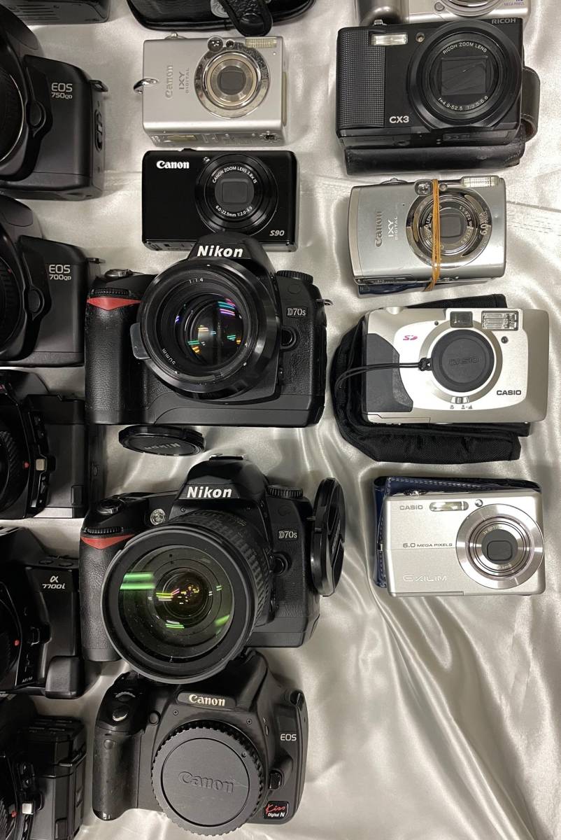 カメラ おまとめ72個 OLYMPUS OM-1 Nikon Ｄ70Ｓ Ｆ80 Ｆ90Ｘ Canon MINOLTA PENTAX FUJI等 デジカメ 一眼レフ　ポラロイド等　ジャンク品 OM-1 OLYMPUS Olympus 完動品、整備済◉Olympus 単焦点レンズ付き RENTAL
