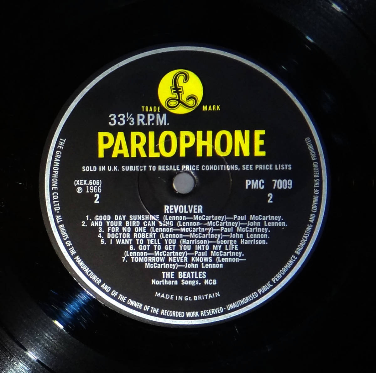 THE BEATLES REVOLVER 2nd Press Gramophone Co Mono UK LP 1966 PMC