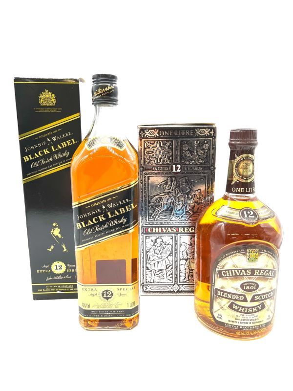 ☆未開栓☆JOHNNIE WALKER BLACK LABEL CHIVAS REGAL AGED 12 YEARS 43