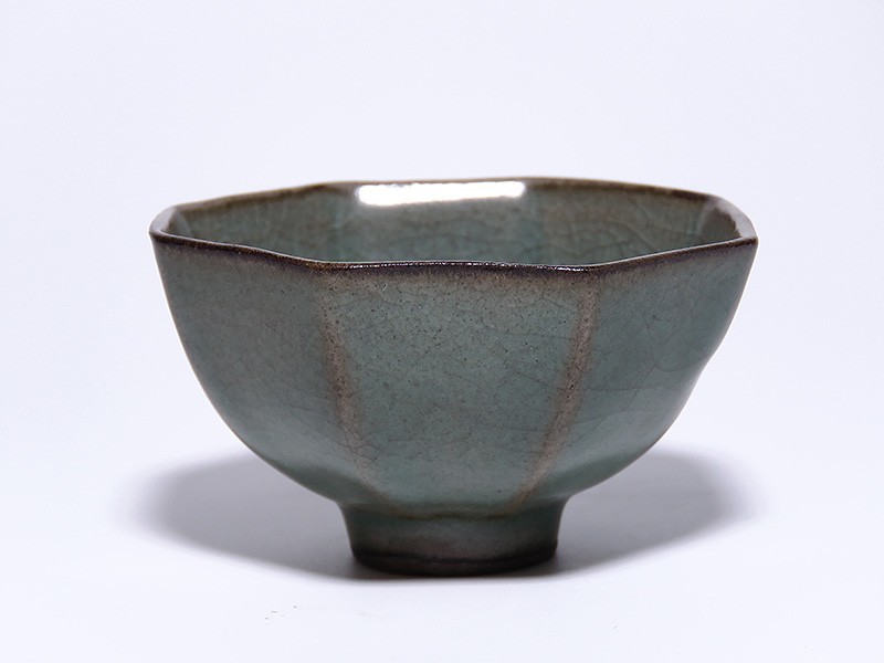 中国陶器.唐物陶器.青磁釉.ジュカン青磁.龍泉窯.天龍寺青磁.八角盃