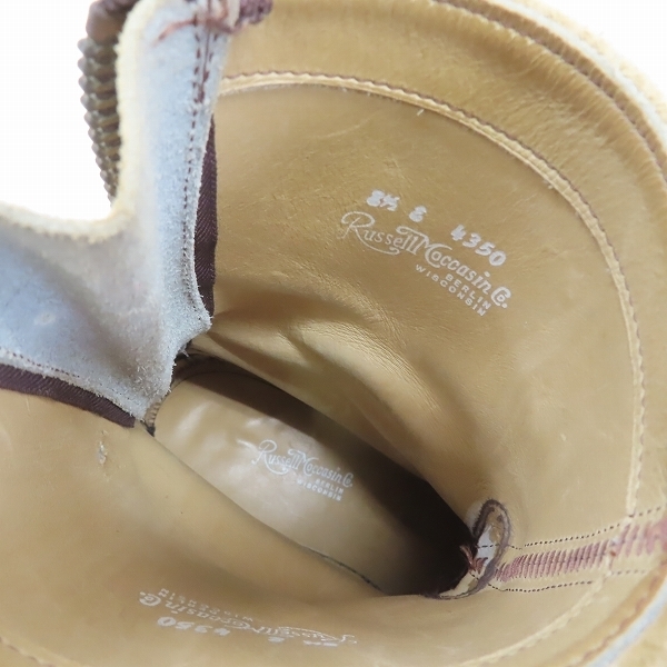 Russell Moccasin キャバリエベージュブーツ 10E 白っぽい